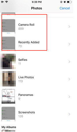 select photo from library
