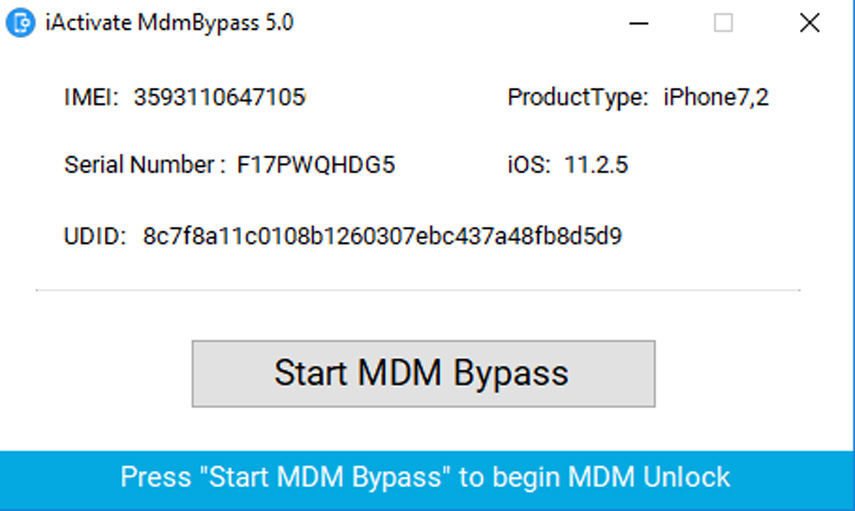 start iactivate mdm bypass