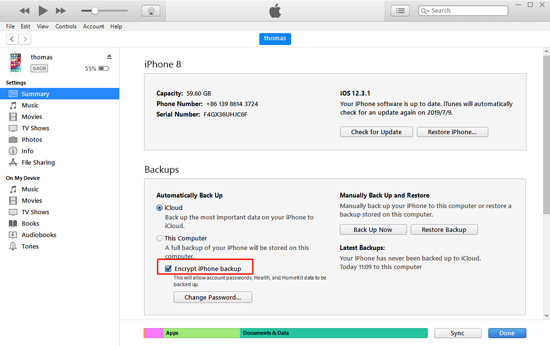 create iphone backup