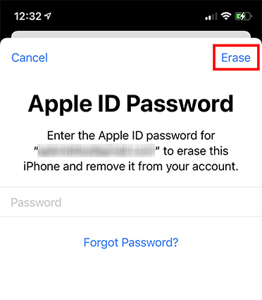 factory reset iphone without password-settings