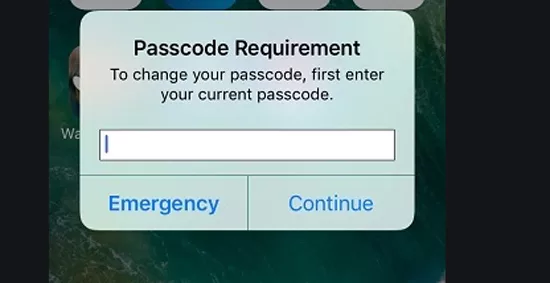 iphone passcode requirement change