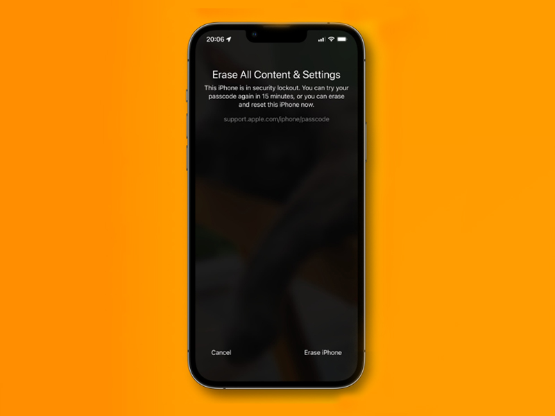toca Borrar iPhone nuevamente