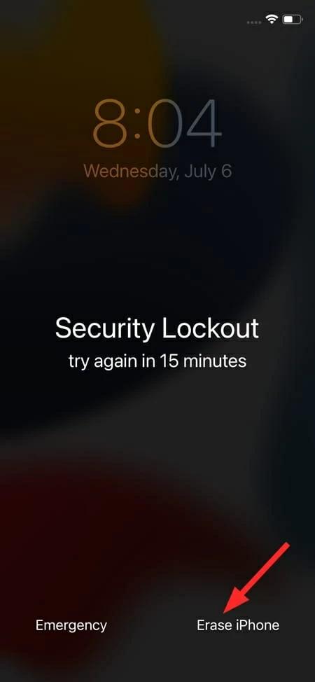  erase iPhone to unlock iPhone 15 security lockout