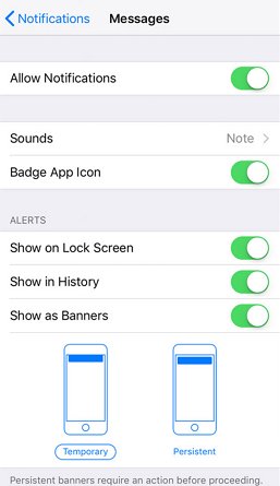 desactivar mostrar en el historial para mantener las notificaciones en la pantalla de bloqueo del iPhone