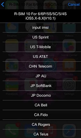 choose a network from the list to activate iphone without sim card