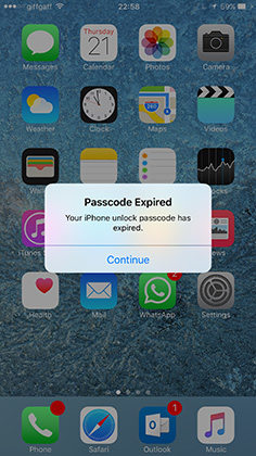 passcode expired