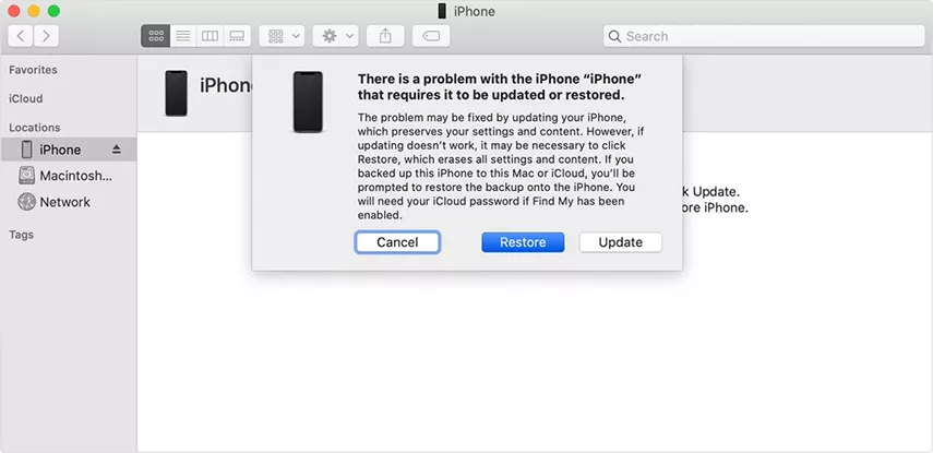 restore iphone with itunes