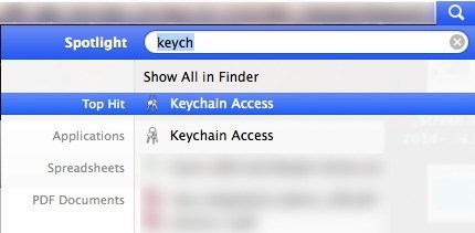 launch keychain access