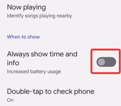Switch off Always-on-Display Mode