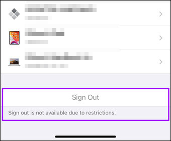 cannot sign out of icloud