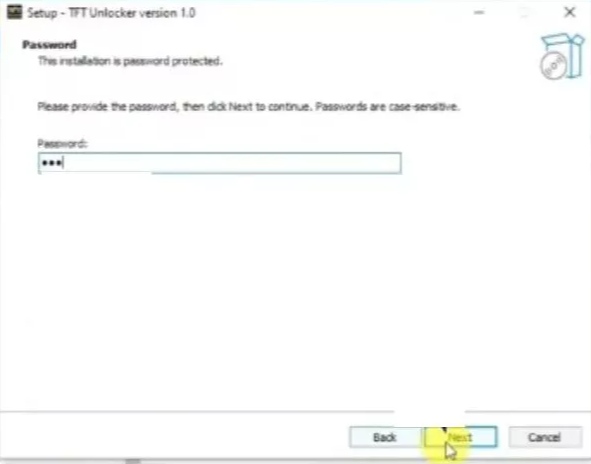 tft unlocker password
