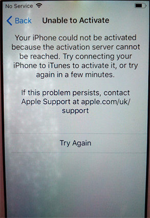 how do i fix my iphone 7 unable to activate
