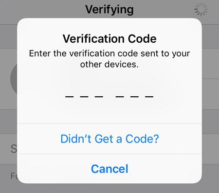 apple id code not working