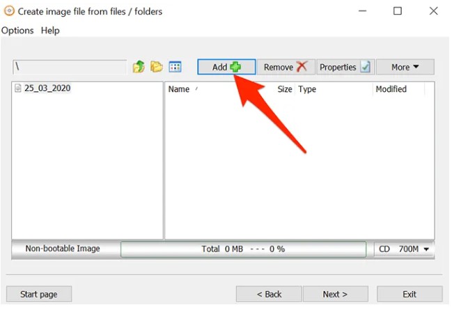 choose add button