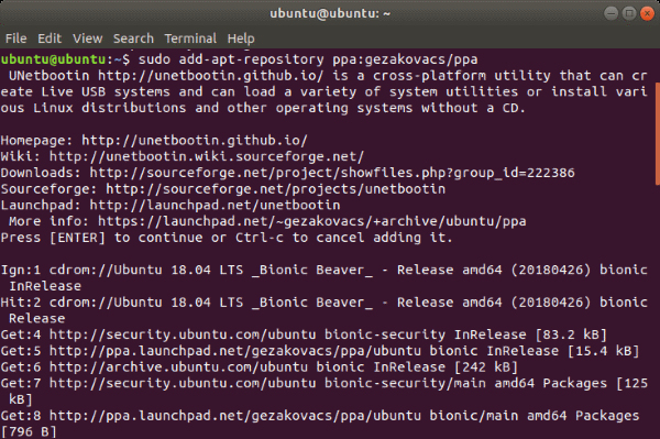 install unetbootin