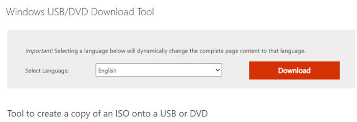 windows usb dvd download tool