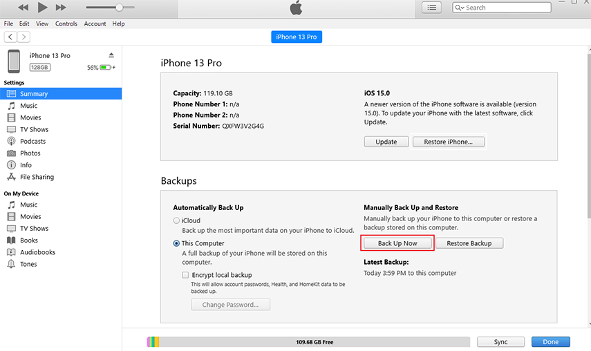 bypass iphone passcode-itunes