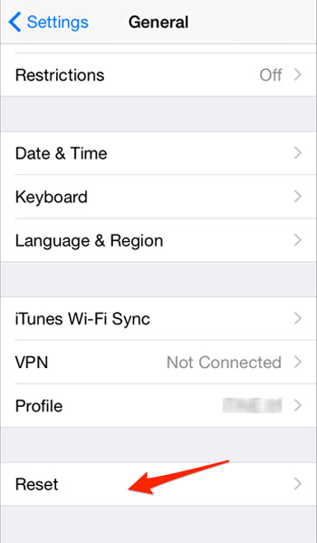 iphone reset