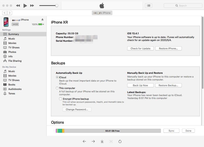 how to get past iphone passcode-backup data