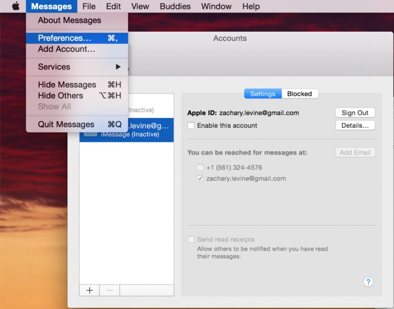 nothing in mac keychain access preference