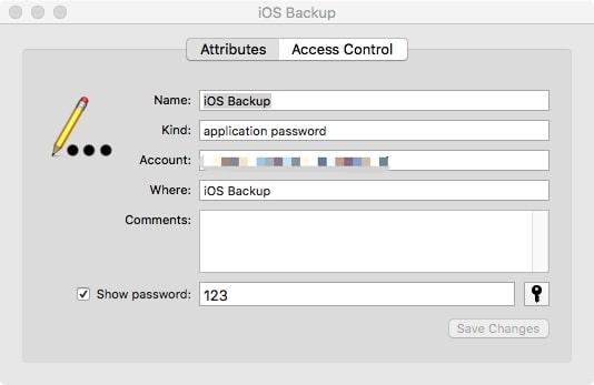find itunes password by keychain