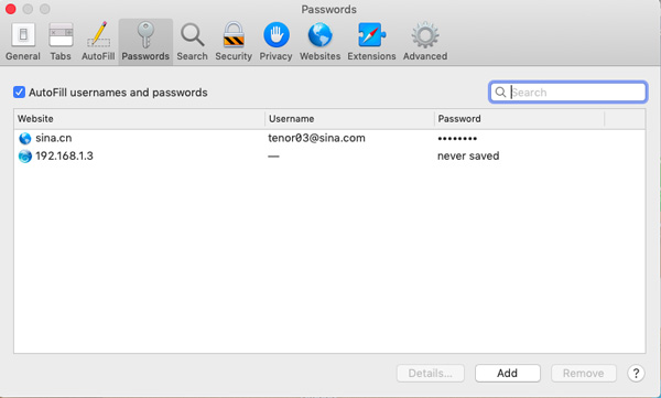 tap to view password