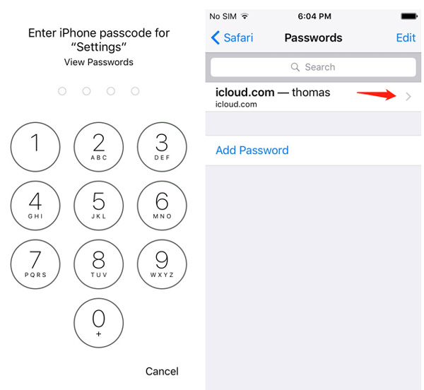 view safari saved passwords