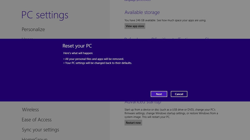 factory reset asus windows 8 laptop 5