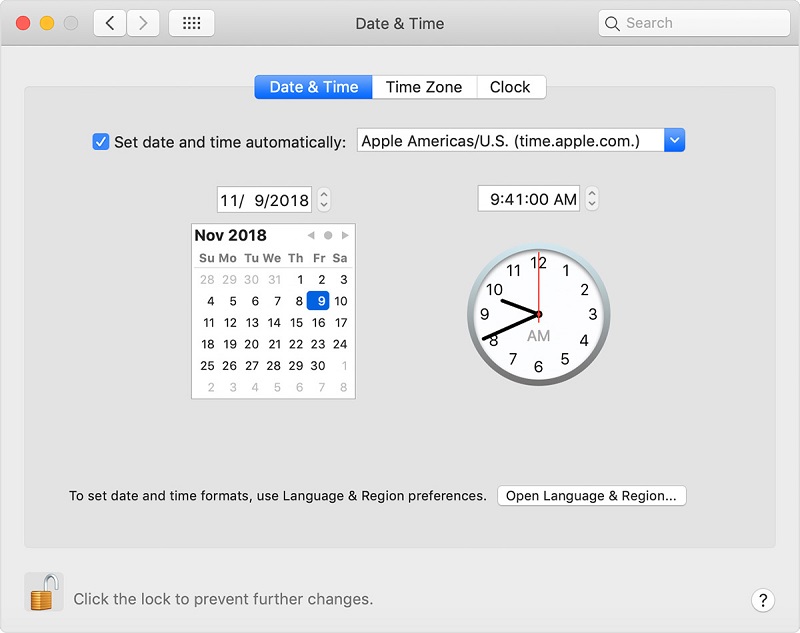 date and time