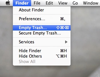 empty trash