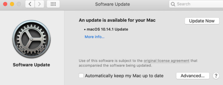 click update now to download macos 11 big sur