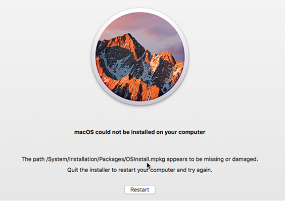 macos clould not be installed on your computer