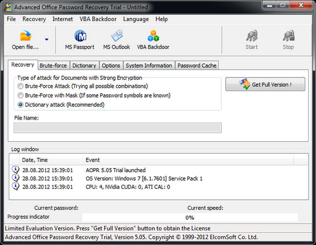 advanced office password recovery