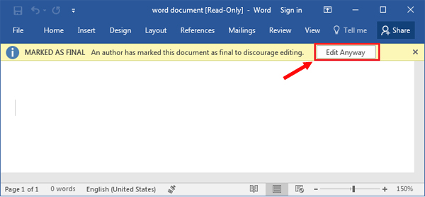 microsoft word enable editing