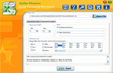 stellar phoenix excel password recovery