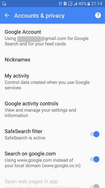accounts privacy
