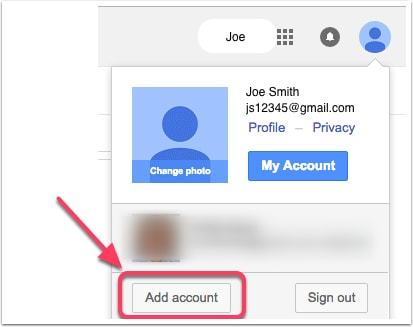 click add account