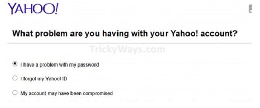 choose the password problem you are having