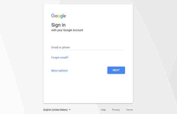 sign in the default account