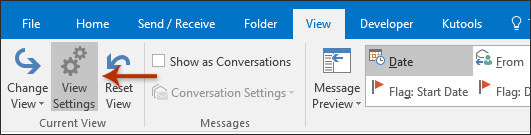 click view settings to open