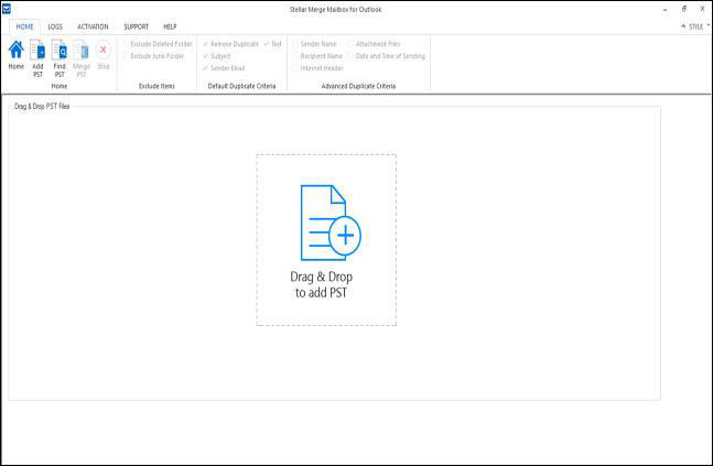 click add pst or find pst to merge pst files