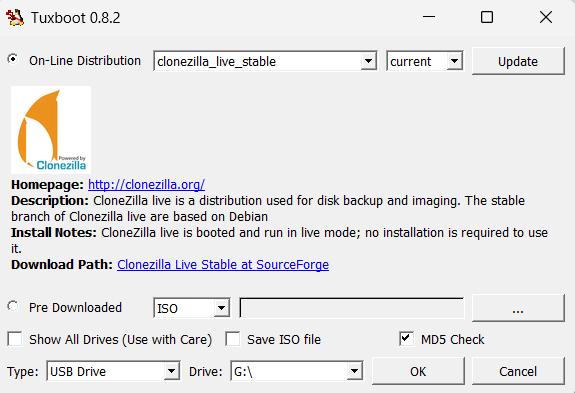 Tuxboot를 다운로드하고 엽니다