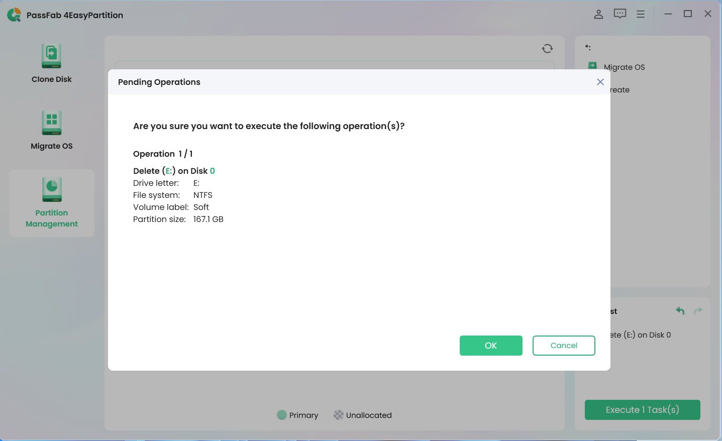 Delete Partition Windows 11 with PassFab 4EasyPartition