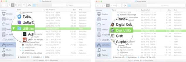 Annulla la partizione di un disco rigido su Mac