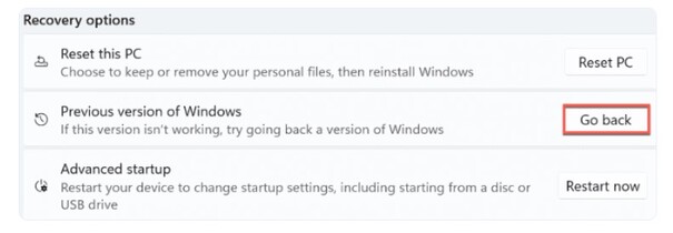 Image of Initiating the Rollback