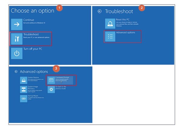 Image of the second step fixing partition with corrupted MBR
