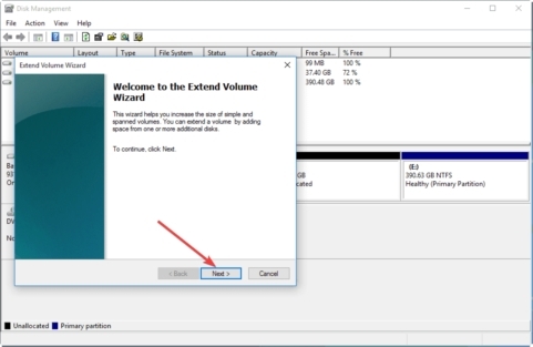 Estendi C Drive Windows 10 con Gestione disco