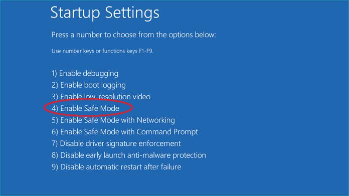 select Safe Mode to  fix critical process died windows 11