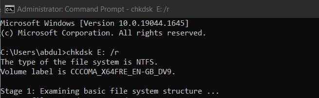 disk read error occurred