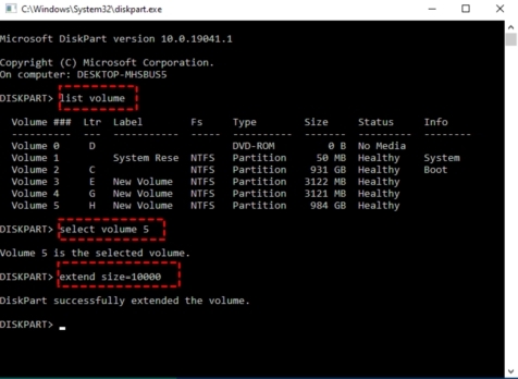 Aumenta lo spazio su disco C Windows 10 con Utility Diskpart